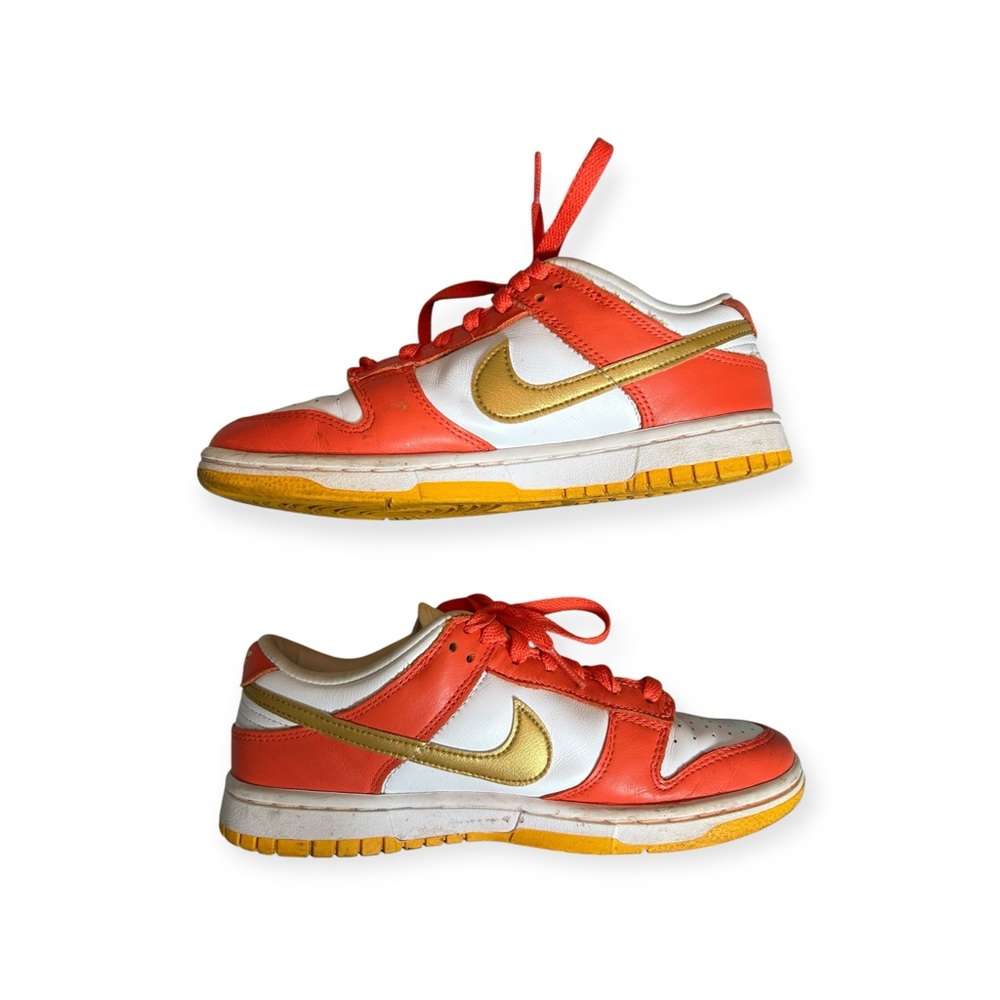 Nike Dunk Low Sneaker “University Gold” - Size 7, Orange/White/Gold - Picture 3 of 9